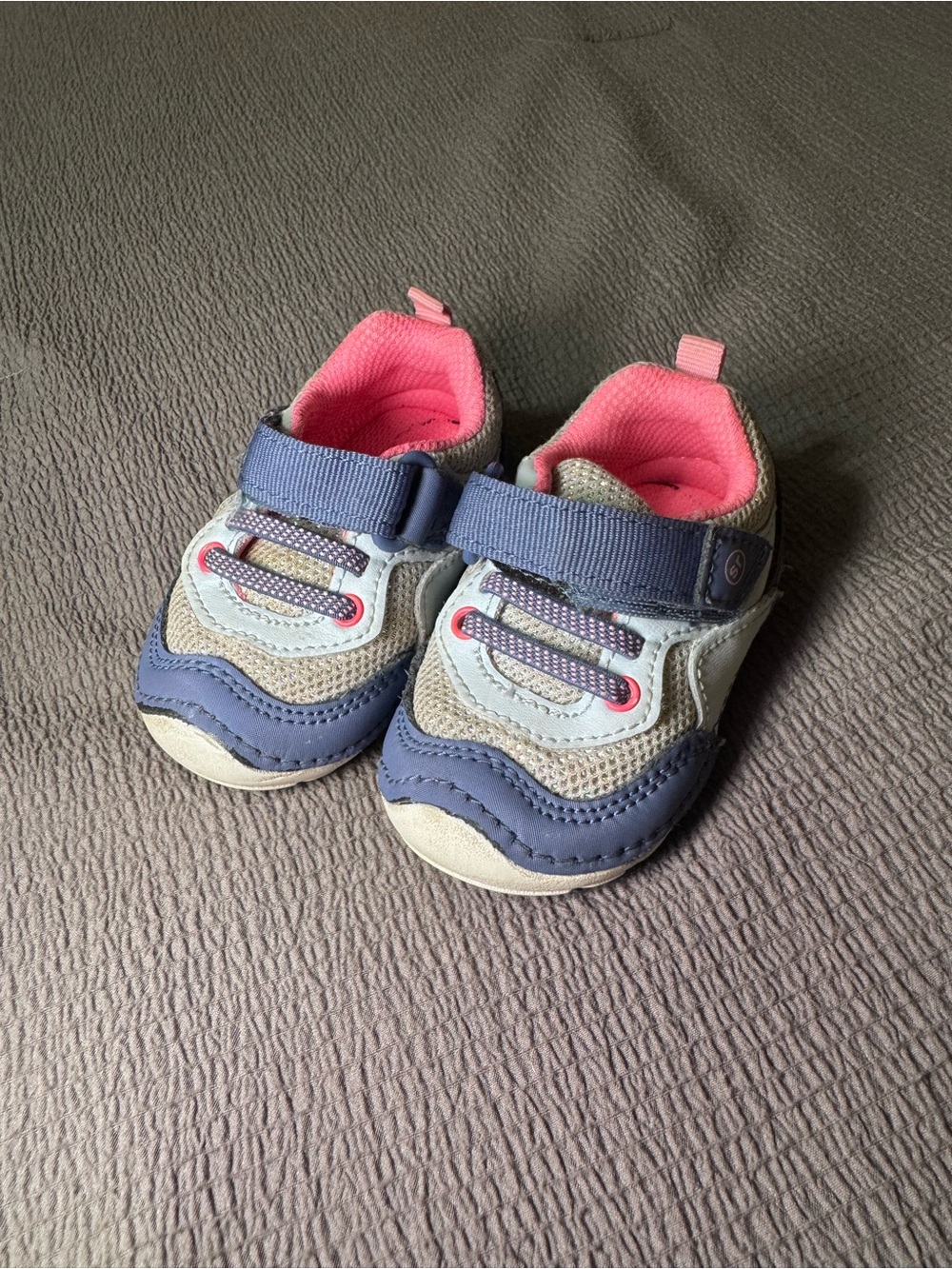Toddler Stride Rite Sneakers in Pink and Blue